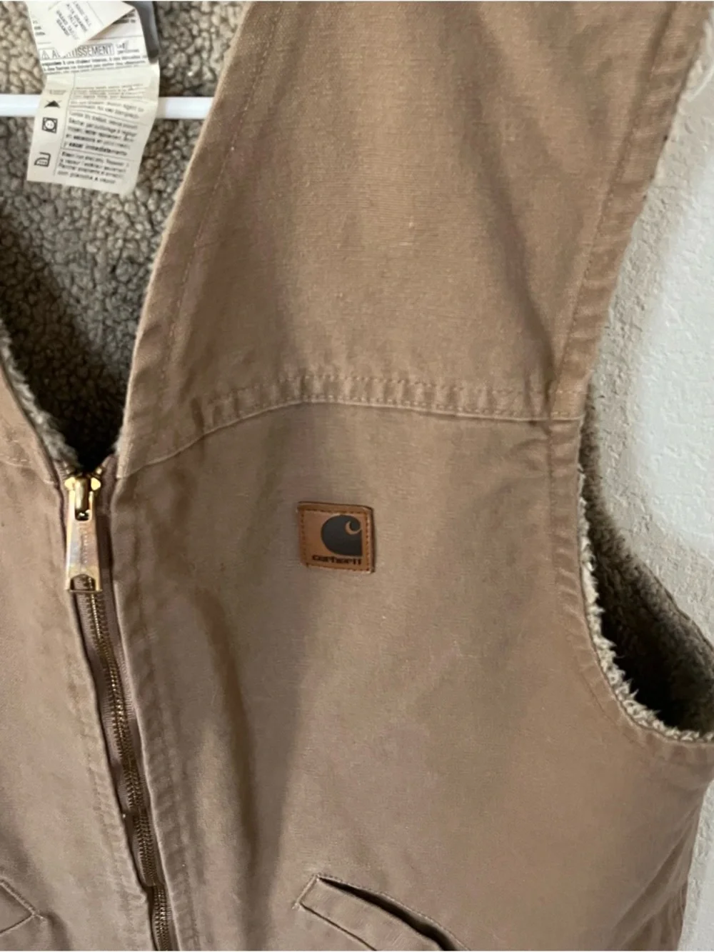 Carhartt Men's Large Tall Sherpa Lined Work Vest - Picture 2 of 9